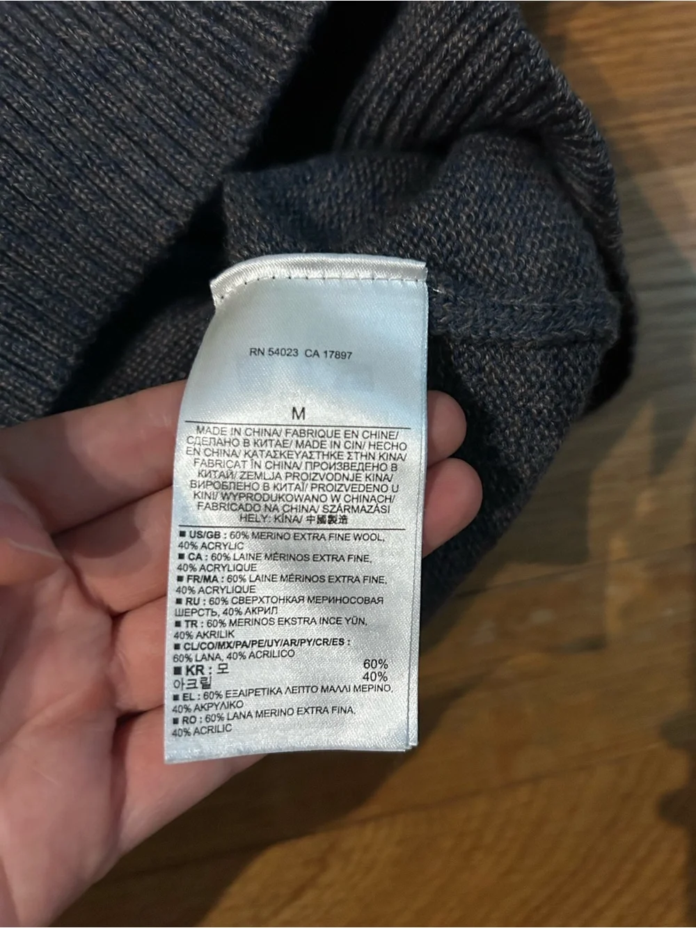 Banana Republic Men's Charcoal Zip-Neck Sweater